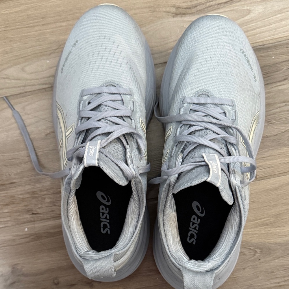 ASICS Silver and Gray Athletic Shoes